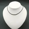 Collane con ciondolo Collana di ematite nera Pietra di energia naturale Perle di sfera rotonde sfaccettate per uomo Donna Gioielli di moda Regalo di guarigione Reiki