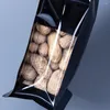 Storage Bags 50Pcs/Lot Aluminum Foil Food Packaging With Window Heat Seal Stand Up Pouches For Nuts Tea Coffee Bean Bag