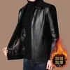 Herrläder faux läder män läderdräkt jacka män smal fit blazer pu kappa mode läderjacka streetwear casual blazer jackor manlig ytterkläder 231010