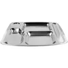 Dinnerware Sets Divider Stainless Steel Dinner Plate Baby Bandejas Para Comida Feeding Dish Lunch Compartment Tray