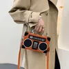 Totes Autumn Popular Shoulder Crossbody Bag Female Creative Personality Funny Radio Handheld Small Square