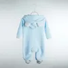 Rompers född baby Autumn Winter Warm Fleece pojkar kostym baby flickor kläder djur övergripande jumpsuits 23101010