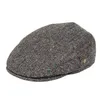 Voboom Ivy Cap Herringbone Flat Caps 50% Wool Tweed Scally Hat Bunnet Paddy Dai Cheese Cutter Driving Hats 200 201216308i