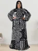 Plus size jurken Wmstar Plus size feestjurken voor dames Herfstkleding Lange mouw Gedrukt Afrika Maxi lange jurk Groothandel Drop 231011