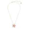 Swarovskis halsband designer juveler original kvalitet rosa blommor halsband för kvinnor som använder element kristall krage kedja för kvinnor örhängen för kvinnor