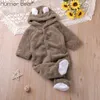 Rompers Humor Bear Autumn Cartoon Style Winter Long Sleeve Baby Boys Girls Toddler Kids Playsuit Jumpsuits kläder 231010
