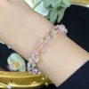 Bracelet Swarovski Designer Luxe Mode Femmes Swarovski Elements Imitation Cristal Aurora Sucre Bracelet Autrichien Rose Bracelet