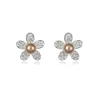 Boucles d'oreilles Swarovski Designer Luxury Fashion Women Elements Boucles d'oreilles en perles autrichiennes - Feux d'artifice romantiques édition coréenne Boucles d'oreilles pour femmes