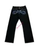 Kvinnors jeans 2023 High Street Hip-Hop Design Sense For Men and Women Y2K Harajuku Fashion Punk raka bredbensbyxor