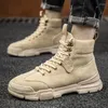 Boots Men Designer 2023 Fashion High-top Combat Desert Training Leather Camouflage