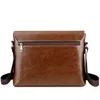 Briefcases PU Leather Men'S Briefcase Male Executive Document Shoulder Vintage Business Work Messenger Crossbody Side Designer Caddy Bag 231011