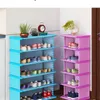 Supports de stockage Racks couche empilable cintre à chaussures créatif pliable gain de place garde-robe support de rangement multicouche chaussures support organisateurs armoire 231010