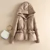 Trenchs de femmes TPJB Ultra Light Winter Femmes Parkas Blanc Duck Down Jacket Grand manteau naturel Femelle Luxe Sash Tie Up Slim