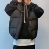 Мужские жилеты Зимняя мода Корейский хип-хоп без рукавов Подкладочный жилет Мужская одежда Японская уличная одежда Толстый жилет Harajuku Повседневная куртка 231011