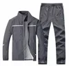 Survêtements pour hommes Ensemble de survêtement d'exercice ajusté pour hommes Veste à fermeture éclair complète Casual Gym Jogging Athlétique Entraînement Sweat Costumes de basket-ball en plein air Sportsuit 231011