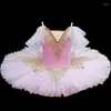 Stage Wear Menina Ballet Swan Lake Traje Profissional Camisole Contornado Bailarina Dancewear Fada Princesa Tutu Vestido