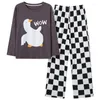 Kvinnors sömnkläder M-5XL Kvinnor Pyjamas Set Knited Cotton Lads Long Sleeve Female Leisure Homewear