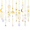 Garden Decorations Crystals Wind Chime Prism Sun Catchers Handgjorda smycken hängande hänge Rainbow Chaser Ornament Window Home Decor 231011