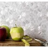Stickers muraux rond blanc nacre coquille mosaïque napperon carrelage autocollant cuisine salle de bain fond décoration naturel 231010