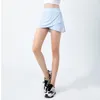 Damesshorts Yoga Sportrok Tennis Minibroek Hoge taille Zijzak Dubbele anti-blootstelling Hardlopen Golfdans Fitness Geplooid