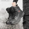 Boots Winter Mens Military Boots Outdoor Leather Hiking Boots Men Army Special Force Desert Tactical Combat Ankle Boots Men Work Shoes Q231012