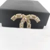 2022 Luxury Quality Charm Brosch Simple Design med Sparkly Diamond i 18K Gold Plated Have Box Stamp PS7298A219Z