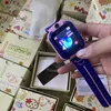 Q12B 어린이 스마트 시계 어린이 전화 시계 SIM 카드 사진 방수 GPS 내비게이션 IP67 iOS Android 용 푸시 메시지 선물
