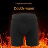 Męska bielizna termiczna Mężczyźni Dodaj aksamitną bieliznę Zimą grubą bawełnę Keep Warm Shorts Plus długie nogi spodnie bokser