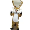 2024 Hot Sale Brown Deer Mascot Costumes Cartoon Character Outfit Suit Carnival Adults Size Halloween Christmas Party Carnival Dress Suits