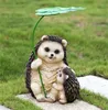 庭の装飾樹脂ヘッジホッグの彫刻手作りの母と赤ちゃんの彫像バニー飾りリスリスの装飾草原の母の日ギフトクラフト231011
