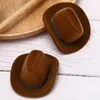 Jewelry Boxes 1Pcs Creative Cowboy Hat Shape Rings Box Velvet Display Storage Case Packaging 231011