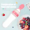 Cups Dishes Utensils Baby Spoon Bottle Feeder Dropper Silicone Spoons for Feeding Medicine Kids Toddler Cutlery Utensils Children Accessories born 231006