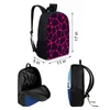 スクールバッグYikeluo 3D Giraffe Texture Teen Laptop Bag Pink Animal Backpack屋外防水旅行モキラランチ