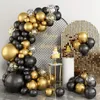 Andra evenemangsfest levererar svart guld ballong garland arch kit confetti latex baloon examen lycklig 30: e födelsedag ballonger dekor baby shower favorit 231011