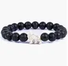 Natuursteen handgemaakte kralen leeuw vorm bedelarmbanden voor vrouwen mannen yoga party club decor sieraden