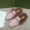 2023-أحدث نمط مدرج من 23 Slippers Plush Slippers Tuscany Tuscany صوف حمل عالي الجودة دافئ ومريح