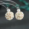 Nuevos y encantadores aretes con forma de concha y perlas de flores para mujer, aretes de plata S925 chapados en oro de 18 quilates para mujer, fiesta de bodas, día de San Valentín, regalo de joyería para el día de la madre SPC