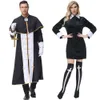 Halloween Couple Cosplay Priest Nun Pastor Costume