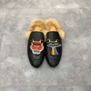 Paardenbit loafers desingner muilezels schoenen sandalen schuifglaasjes half slepen princetown metalen koehide slipper loafer