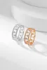 2023 Luxury Quality Charm Punk Ring med diamant och ihålig design i två färger pläterade har stämpel PS4620A