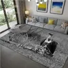 Carpet Grassland animals Carpets for Living Room Black Lion Tiger Large Area Rug Dog Horse Doormat Bathmat Flannel Mat 231010