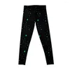 Calças ativas brilham no escuro estrela estética leggings roupas esportivas sapatos femininos
