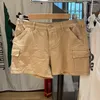 Women's Shorts Solid Vintage Pockets Cargo Women White High Waist Summer Sporty Joggers Woman Retro Y2k Harajuku Basic Casual