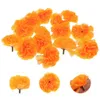 Decorative Flowers 50 Pcs Decorate Artificial Marigold Home Decoration Flower Head Plastic Simple DIY