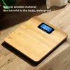 Household Scales Body Weight Scale Wood Fallproof Precise Smart Fat Electronic Weighing LED Digital Bathroom 231010