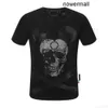 Pp Clothes Sleeve Plein Herren T-Shirts Baumwolle Philipps Funny Short pp Tees Printing Phillip Sommergröße Dqa Plain 46IP