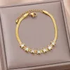 Charme pulseiras para mulheres banhado a ouro aço inoxidável pulseira turca luxo casamento boho jóias presente 231011