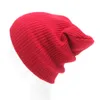 디자이너 니트 슬라우치 비니 모자 모자 여성 남성 머리 귀 따뜻한 평범한 겨울 모자 눈 캡 고로