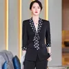 Kadın Suit Blazers Kadın İş Takımları Pantolon ve Üstler İlkbahar Yaz Ofis İş Pantolonları Giyim Pantolonlar Blazers Pantolon Set Pantsuits Büyük Boy S-4XL 231011