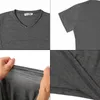 マタニティトップスティープラスサイズm-xxxlベビーセーフティカンガルーポケットTシャツ服サマーショートスリーブマザーファーザートップ231006